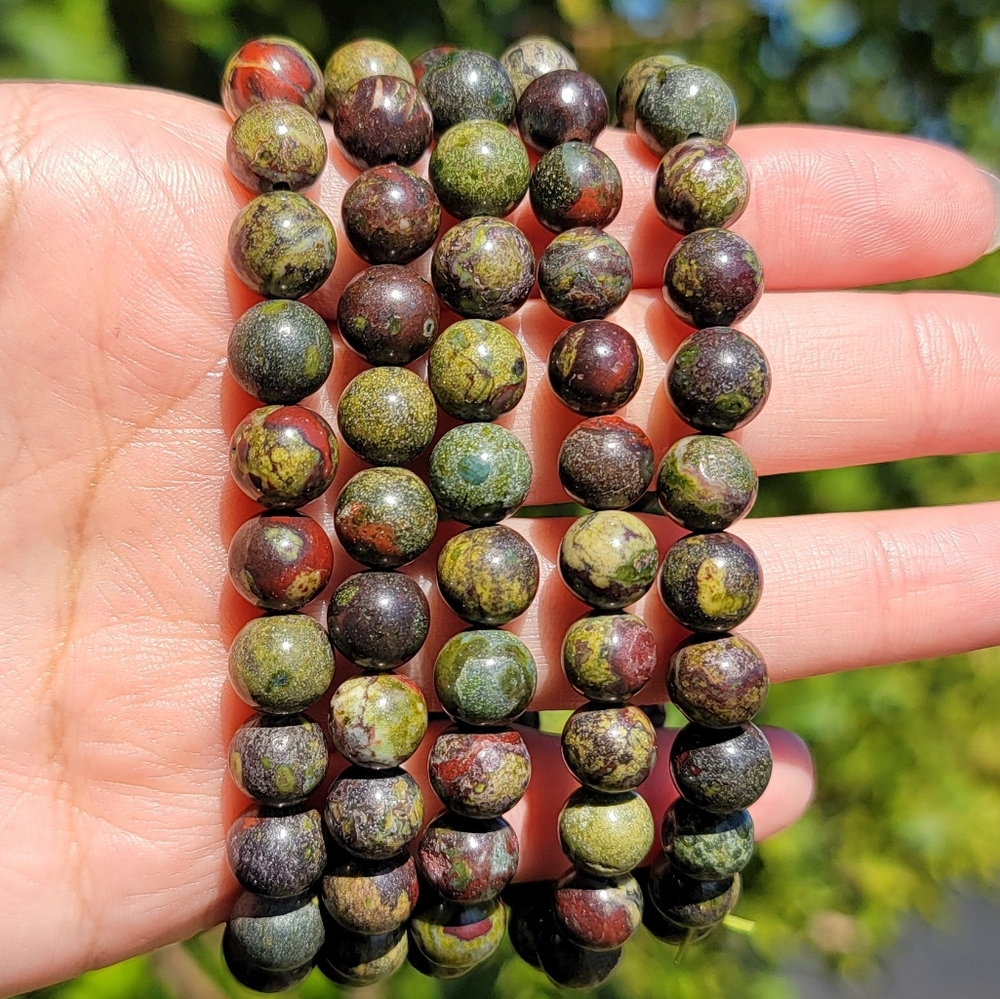 NEW 8MM DRAGON BLOOD STRETCH BRACELETS